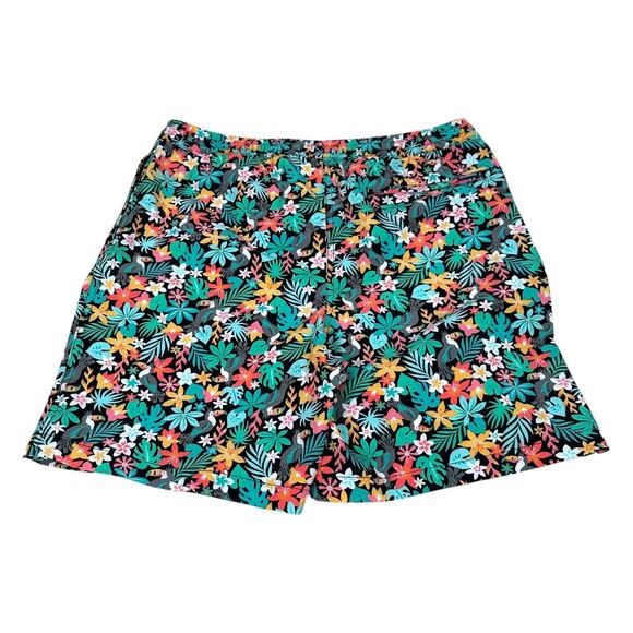 Chubbies Swim Trunks Shorts Youth XL Multi Tropical Birds & Flowers Drawstring - Picture 2 of 9